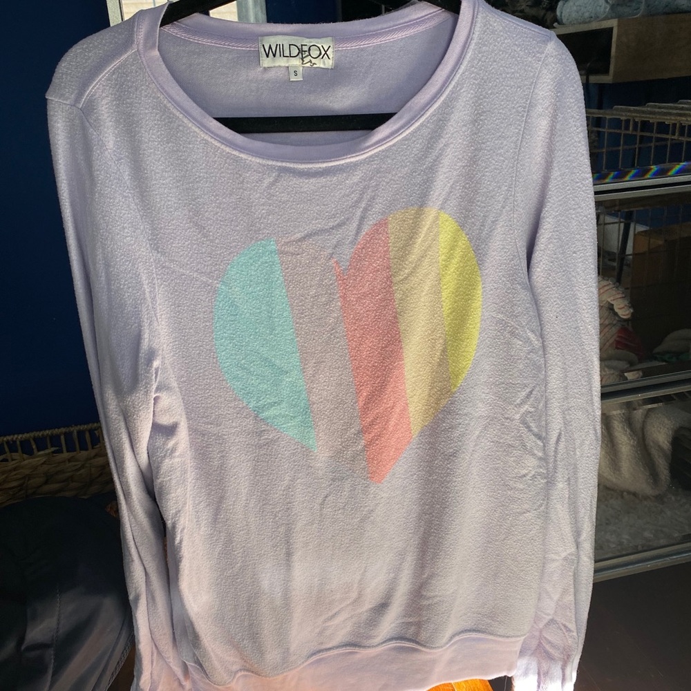 Wildfox heart crew neck